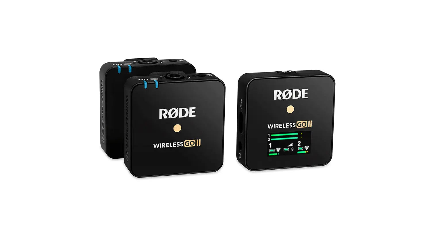RODE Wireless GO II Sistema de Micrófono Digital Inalámbrico + 2 Rode Lavalier Go